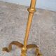 Minimalist brutalist gold metal pedestal table