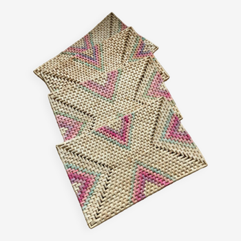 Woven wicker placemat