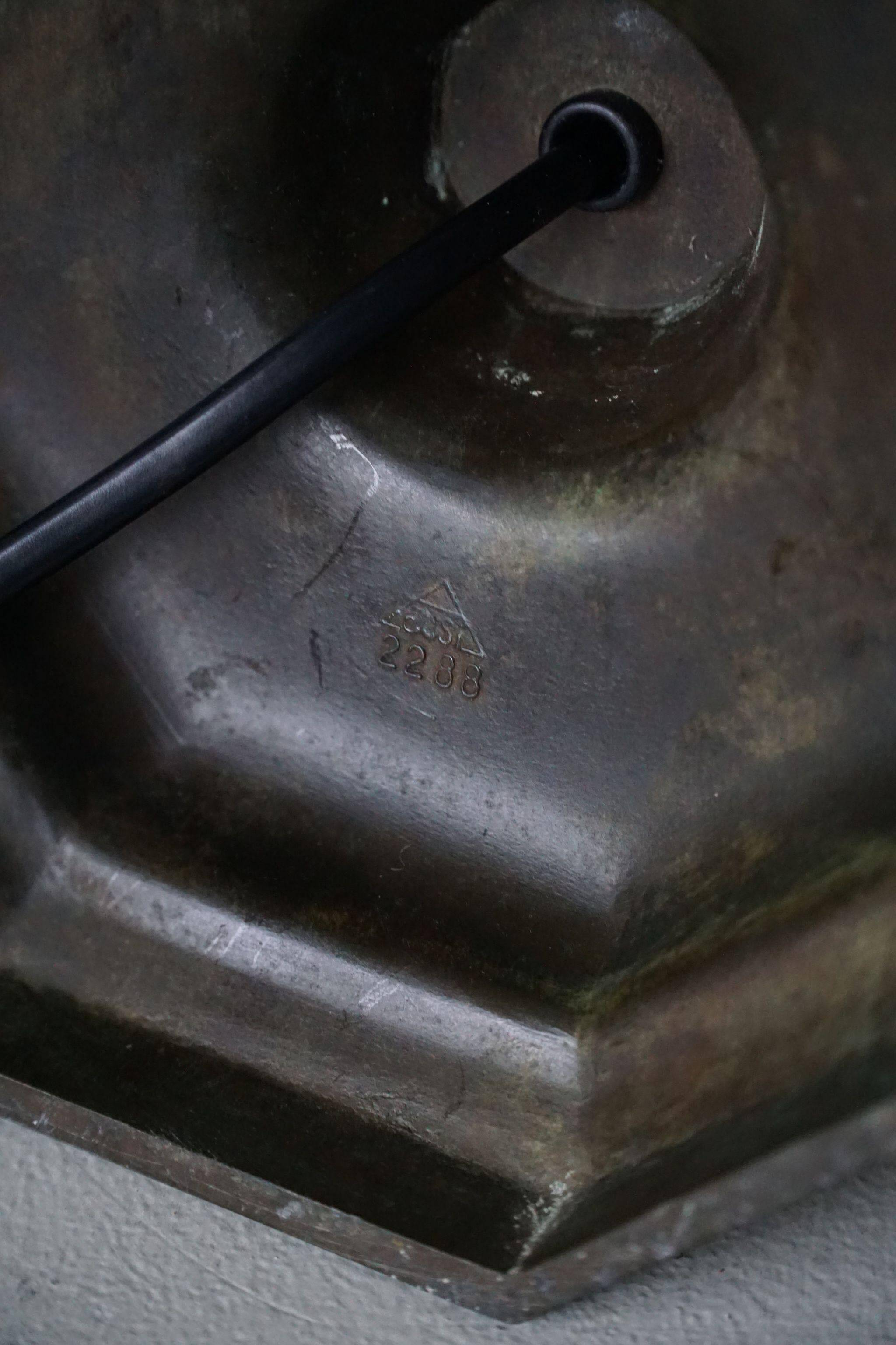 Rare Danish Art Nouveau table lamp by Just Andersen in Diskometal, Model 2288, 1920 (Set of 2)