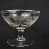 Set of 7 crystal champagne glasses