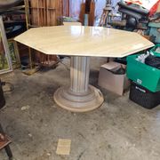 Table de salle a manger plateau en marbre