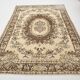5x9 Cream & Brown Turkish Vintage Rug 162x260Cm SK 24779