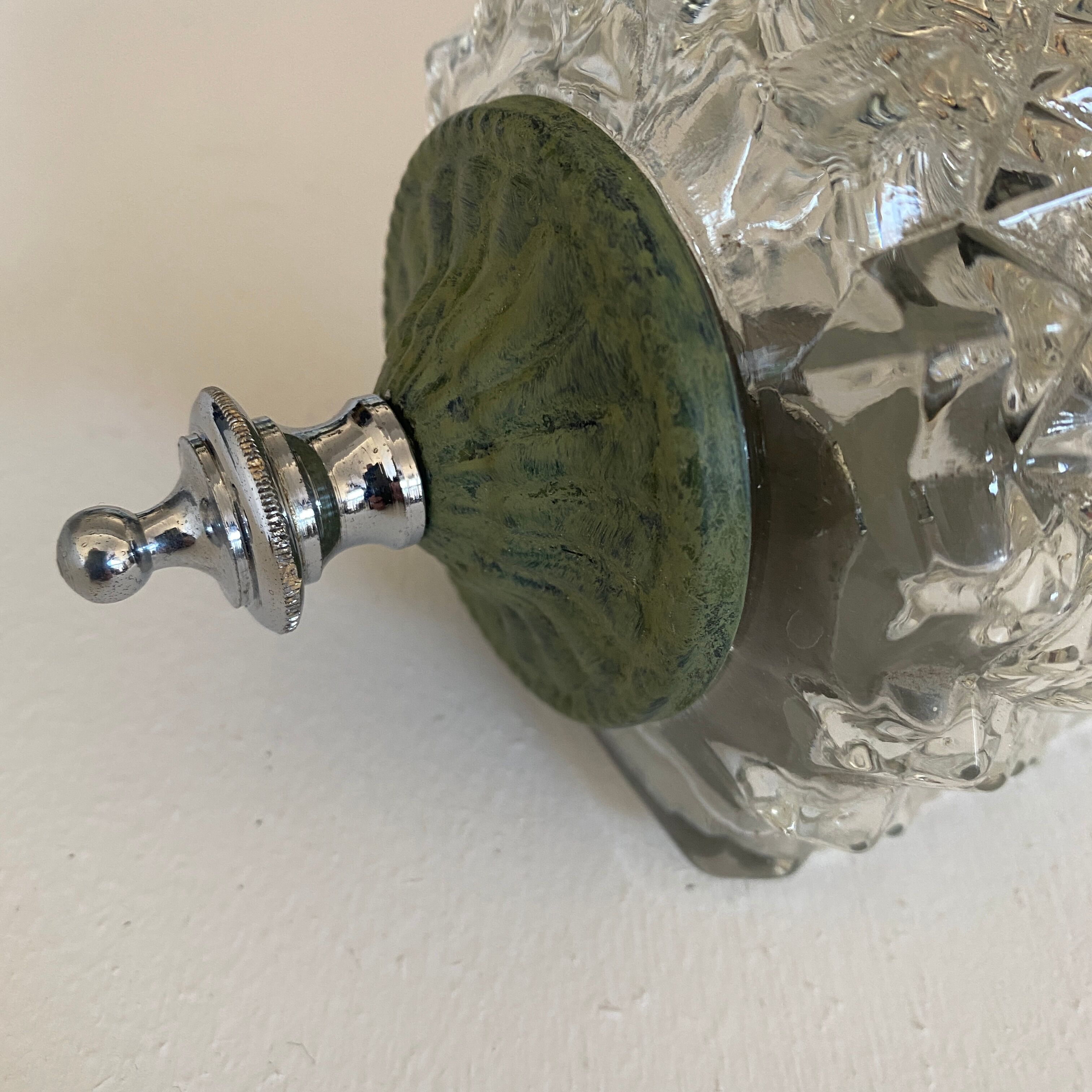 Vintage molded glass wall lamp