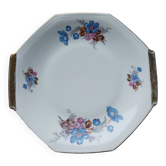 Plat de service gâteau ou tarte porcelaine Lamotte