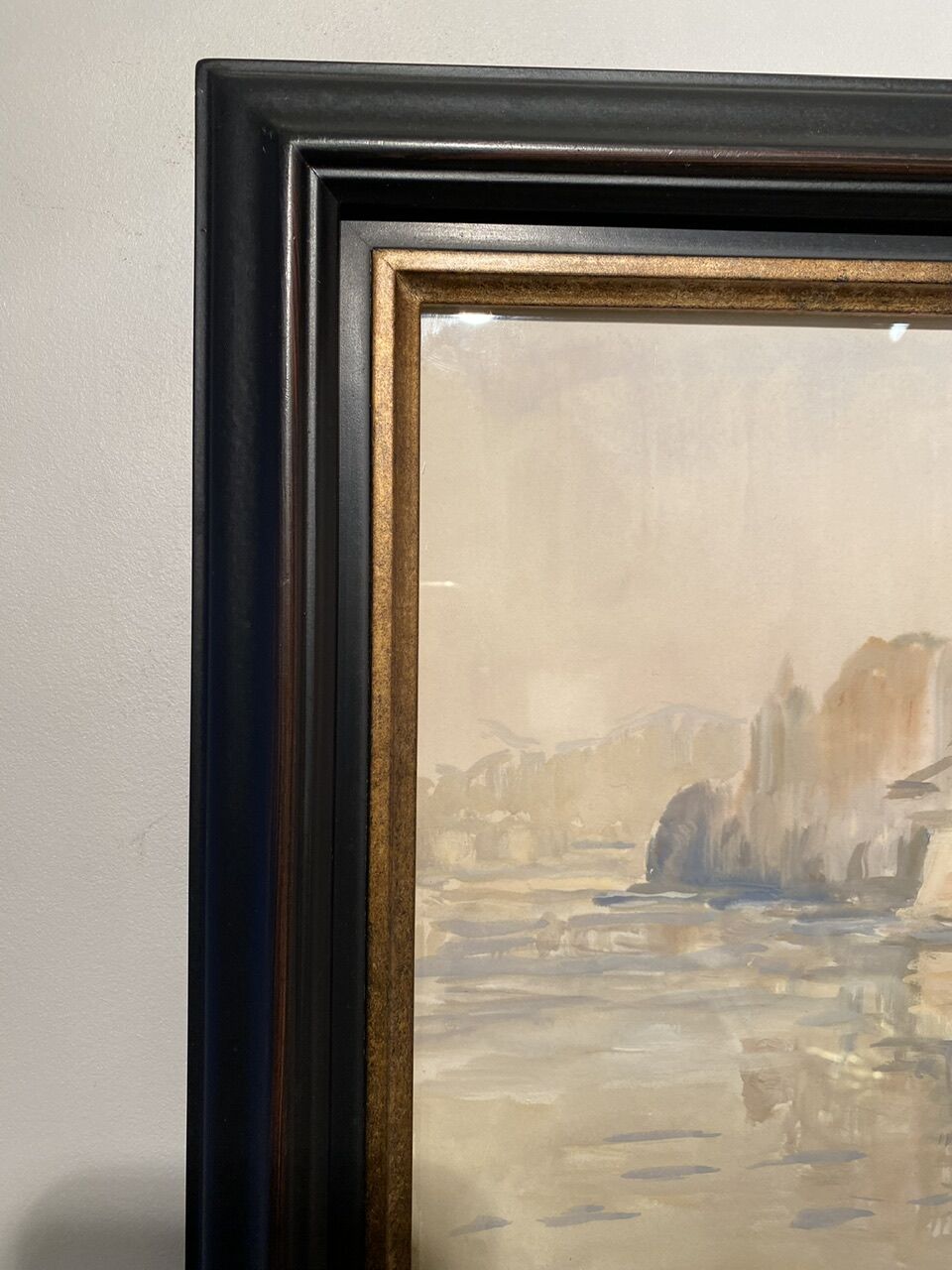Old painting, edge of the Saône, XX century