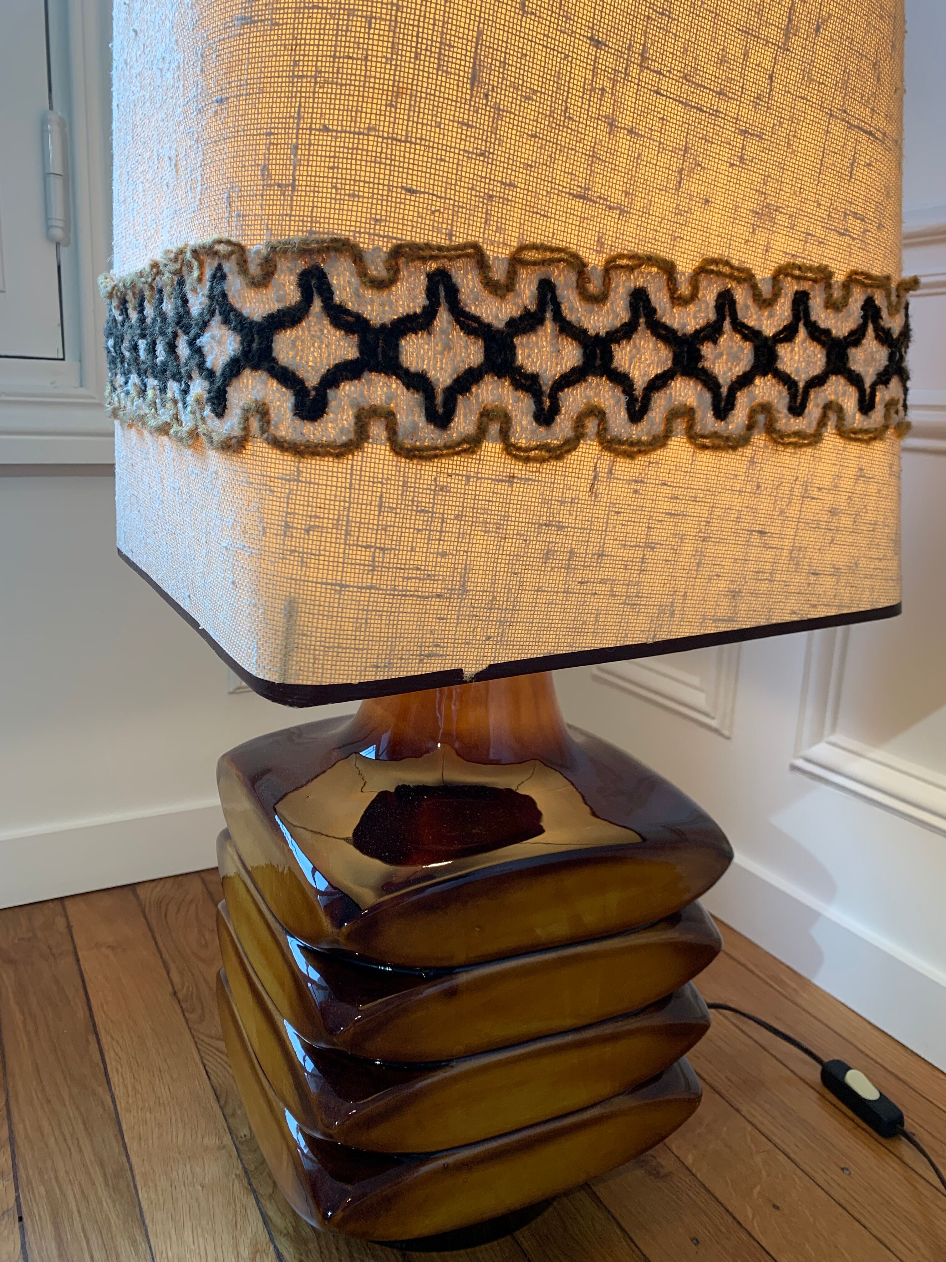 Ceramic floor lamp by Cari ZalloniI for Steuler Germany 1960-1970
