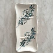 Empty pocket soap dish "Floréal" iron earthenware from Lyon