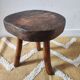 Vintage brutalist tripod stool