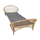 Vintage single bed in rattan