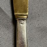 Set of six dessert knives, silver handle