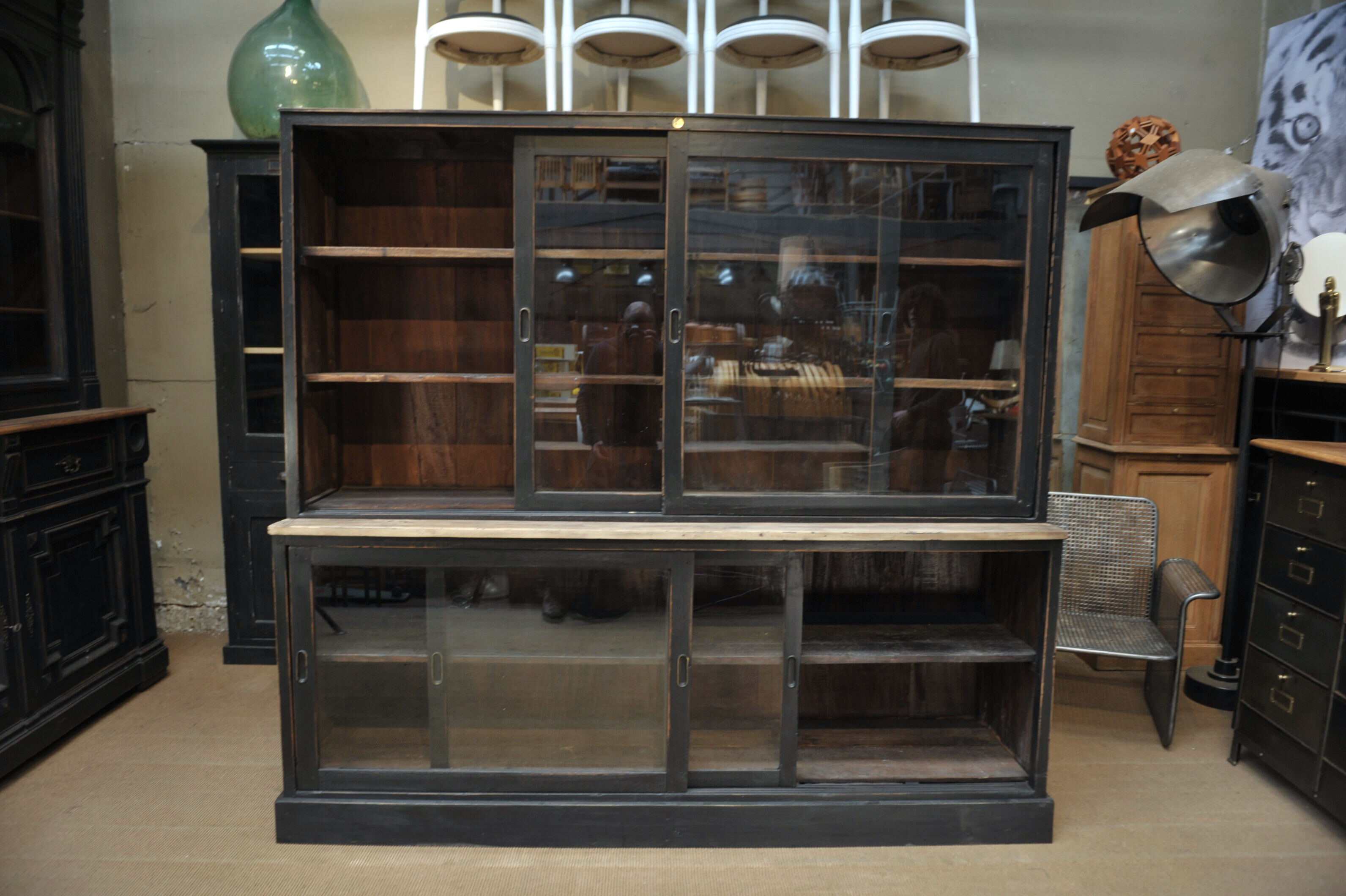 Library window has 4 sliding glass doors