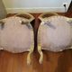 A pair of Louis XV style armchairs in wood and velvet fabrics