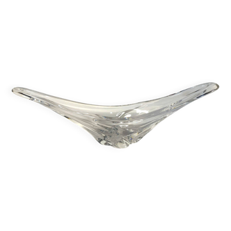 Daum, important crystal centrepiece and trinket dish from around 1950.