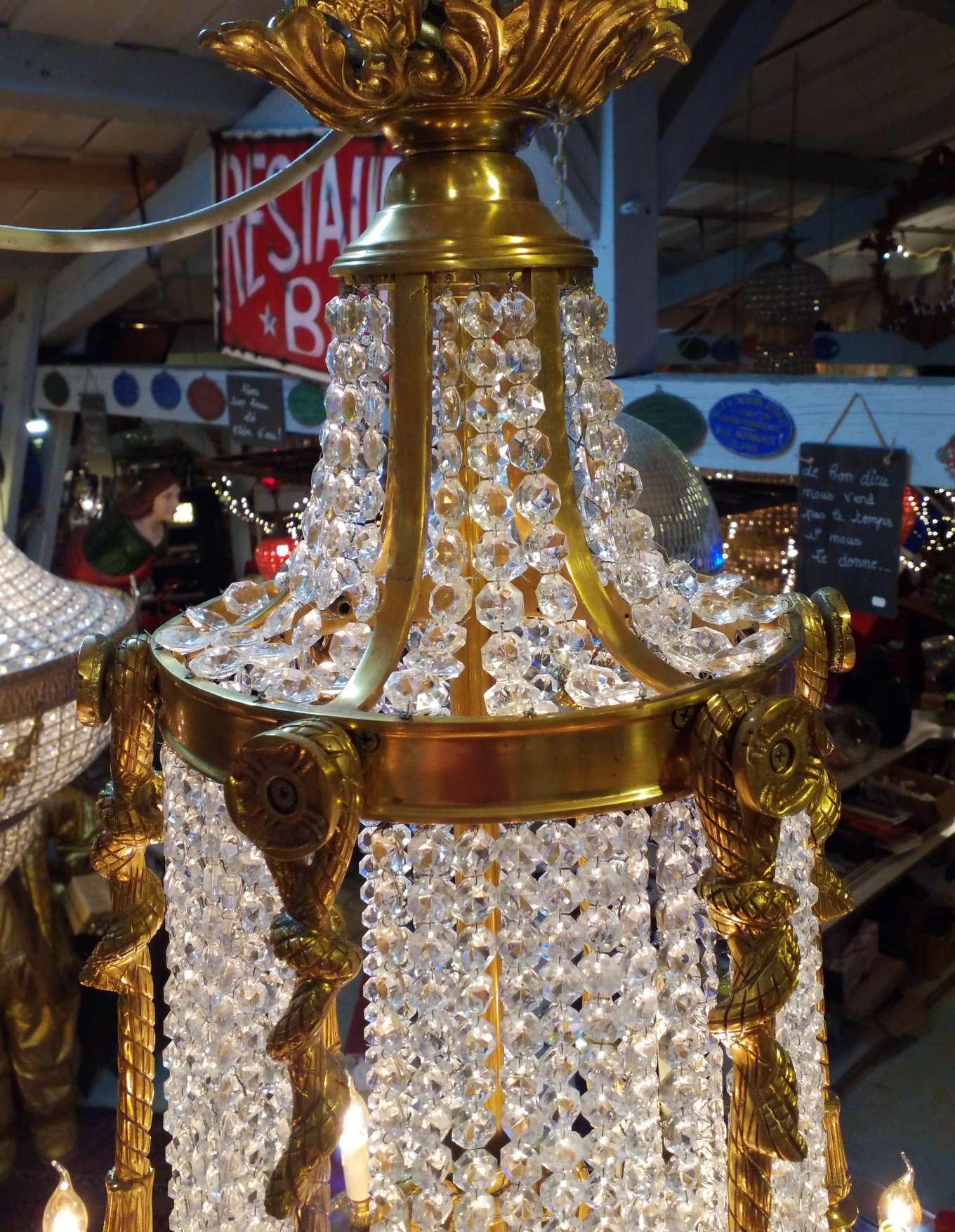 Chandelier with tassels