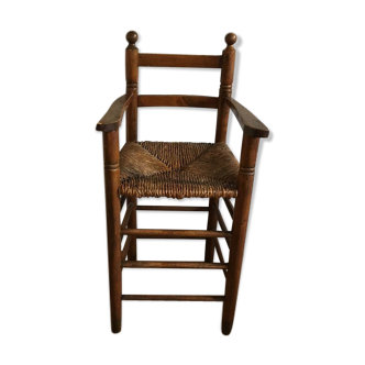 Chair high child wood massif vintage