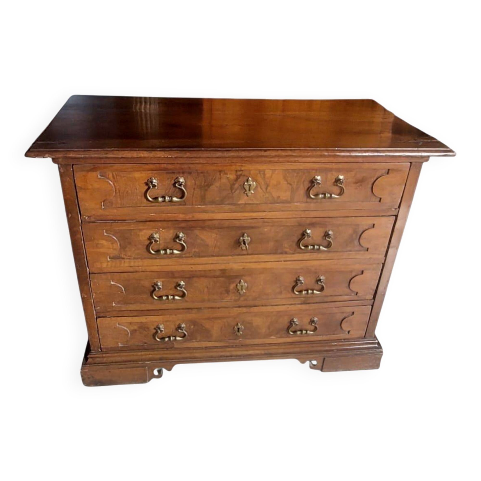 17th-century walnut antique chest of drawers