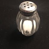 Set of 4 “Christofle” salt cellars in solid silver and glass