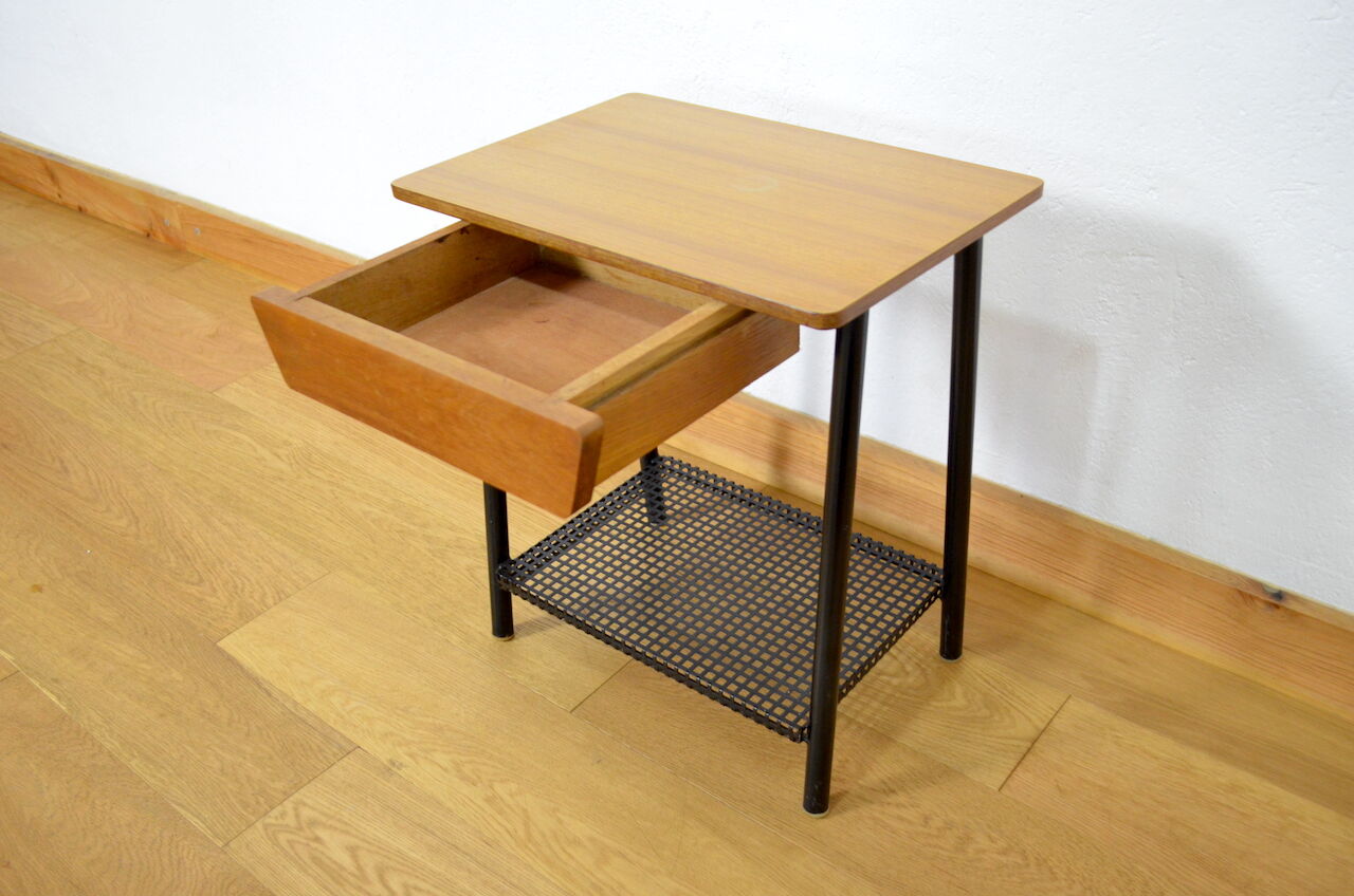 Table de chevet moderniste vintage 1950 / 1960