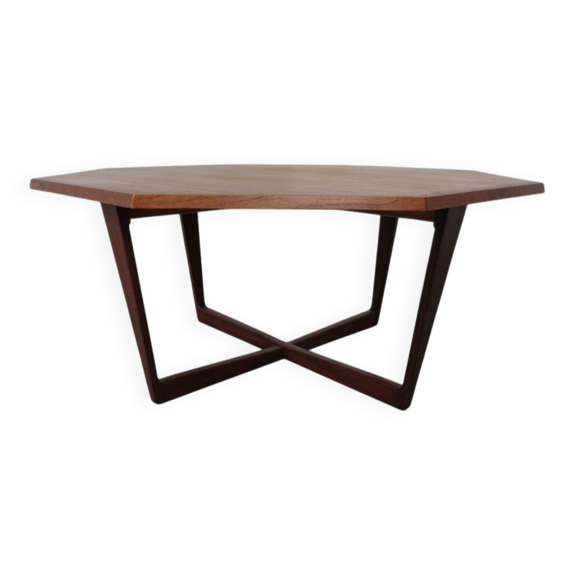 Danish Octagonal Teak Coffee Table, 1960s
