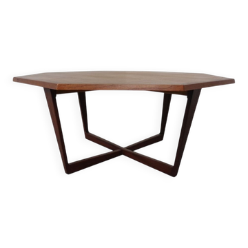Danish Octagonal Teak Coffee Table, 1960s