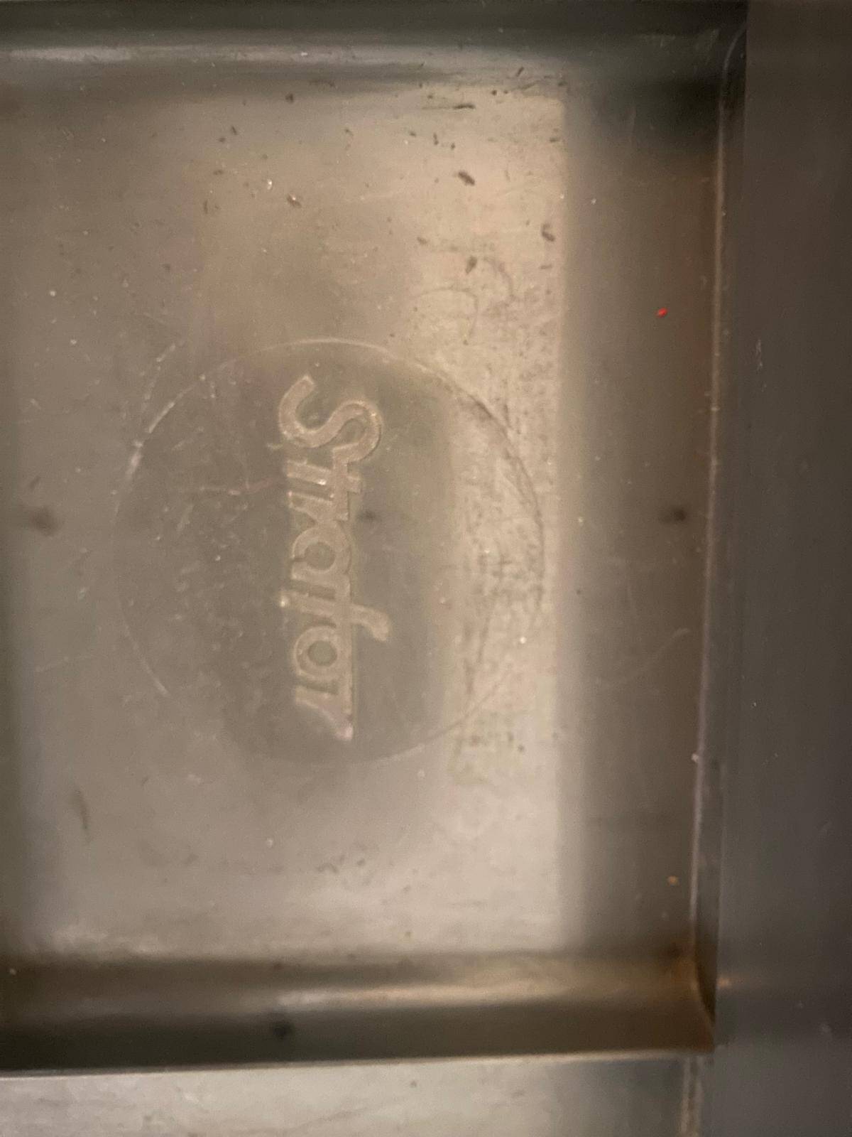 Blue and grey Strafor desk