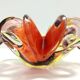 Large Polychrome Murano Glass Ashtray / Vide-Poche attr. to Toso, Italy