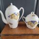 Sugar bowl and coffee pot
