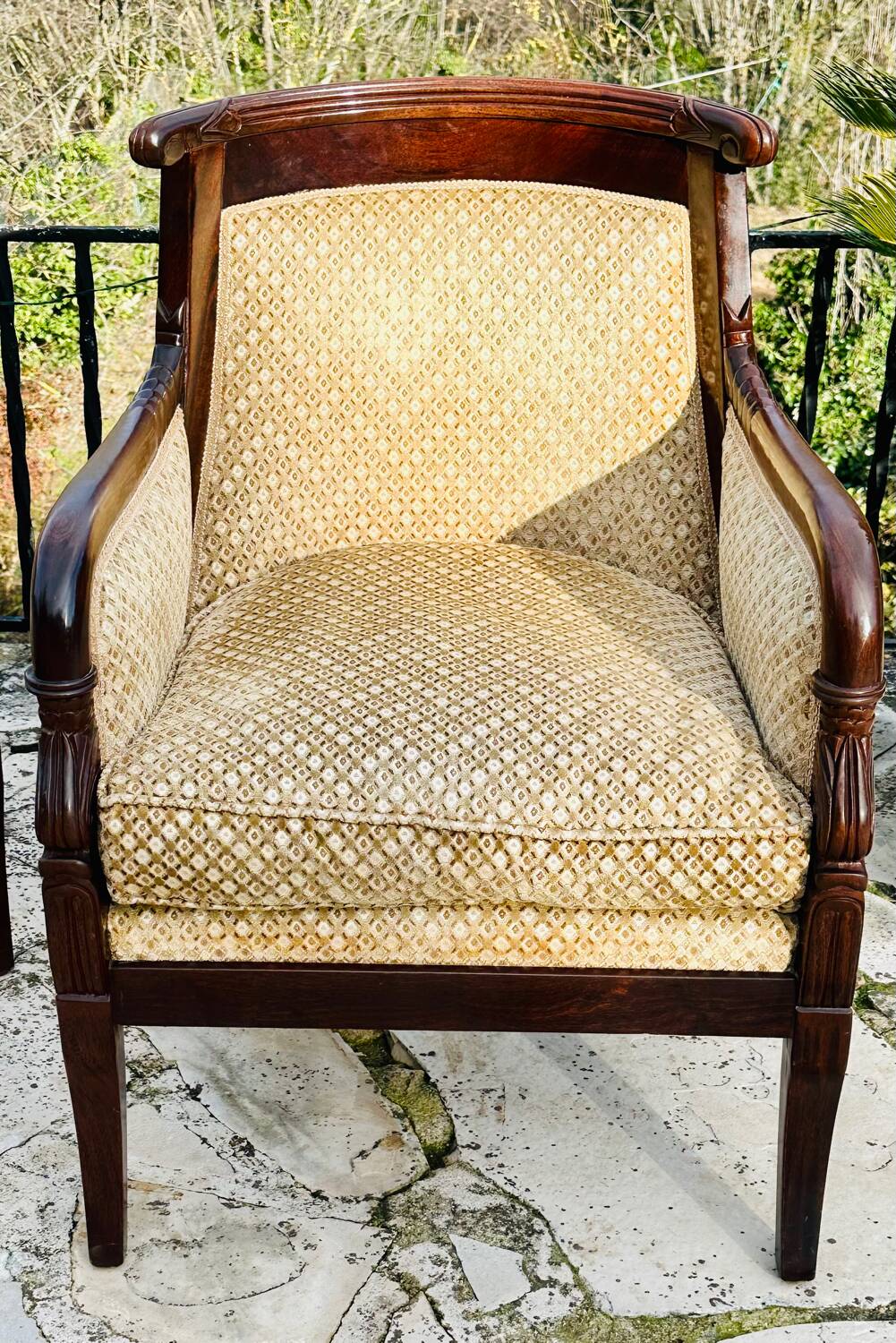 Mobilier de salon en Acajou Massif D’époque Empire