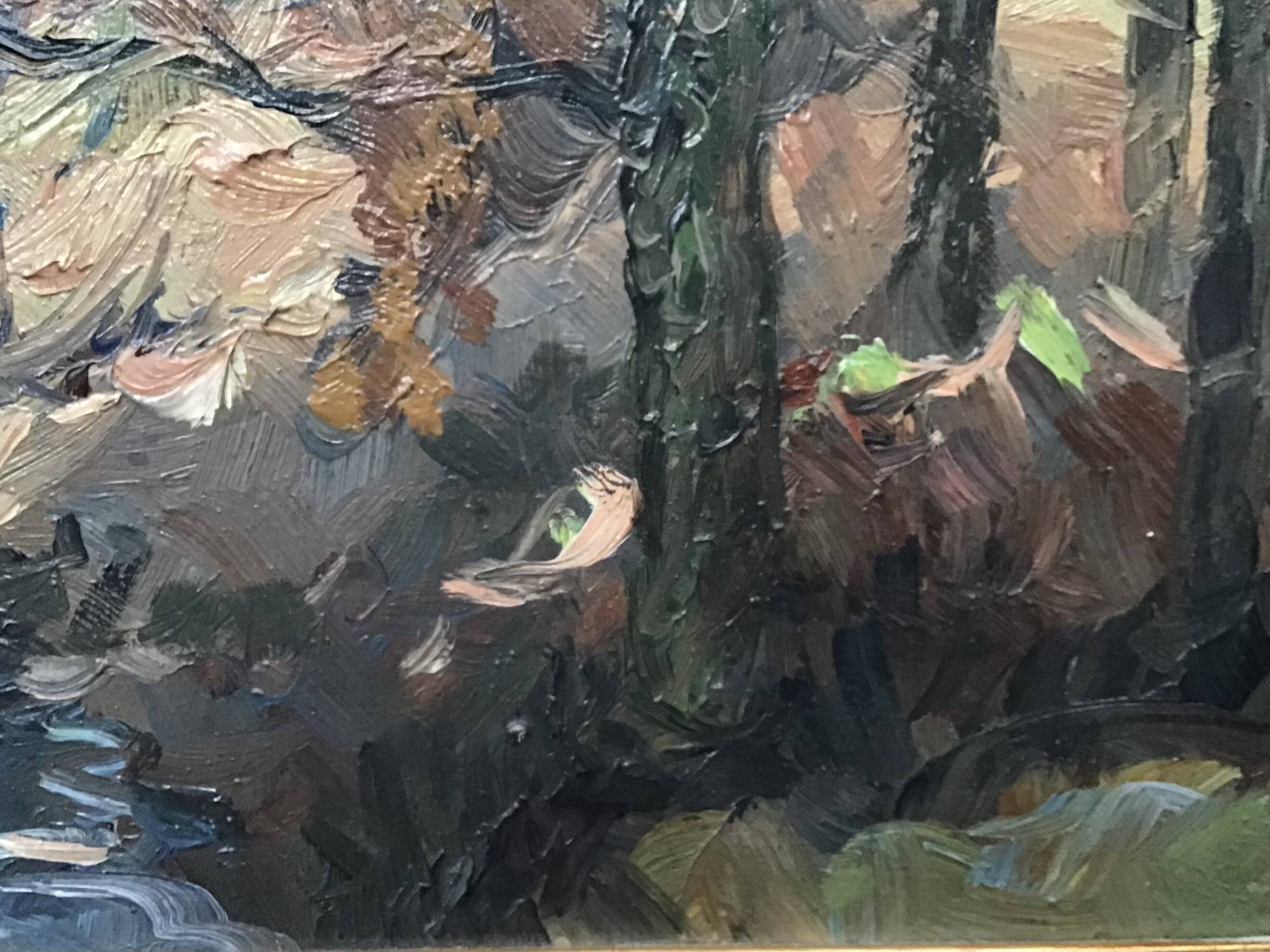 “Stream in the forest” by Modeste-Jean Lhomme. Liège school of landscape