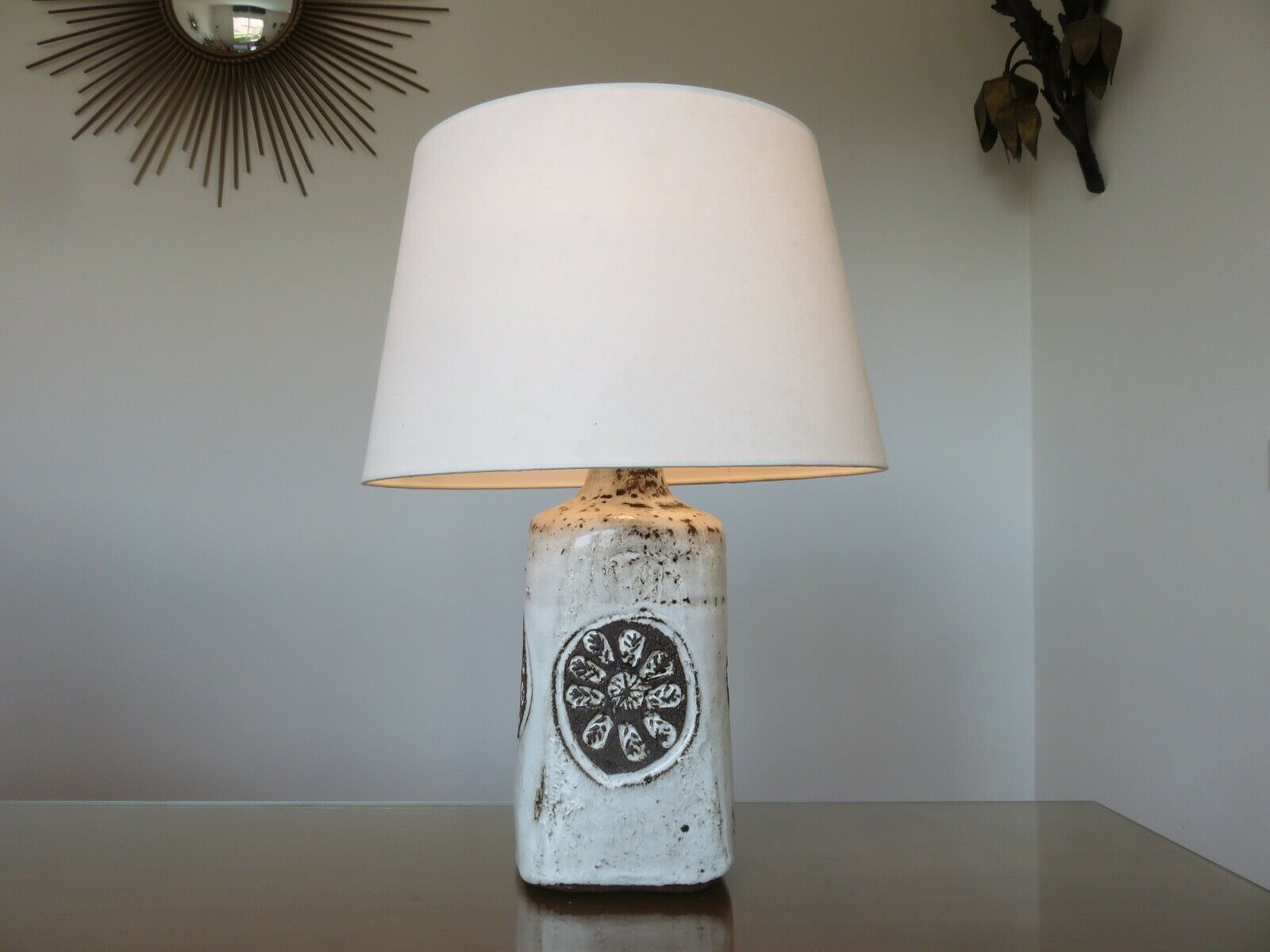 Ceramic lamp by Albert Thiry 60s signed
