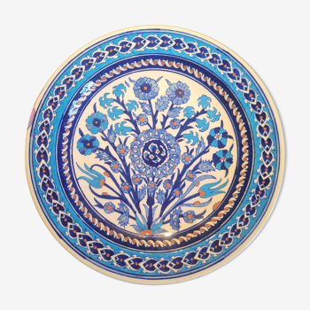 Plat décoratif céramique turque motif iznik