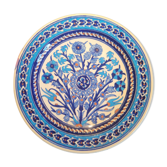 Plat décoratif céramique turque motif iznik