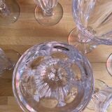 6 glass and crystal ice cream cups