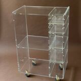 1970s acrylic furniture on wheels