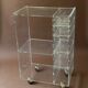 1970s acrylic furniture on wheels