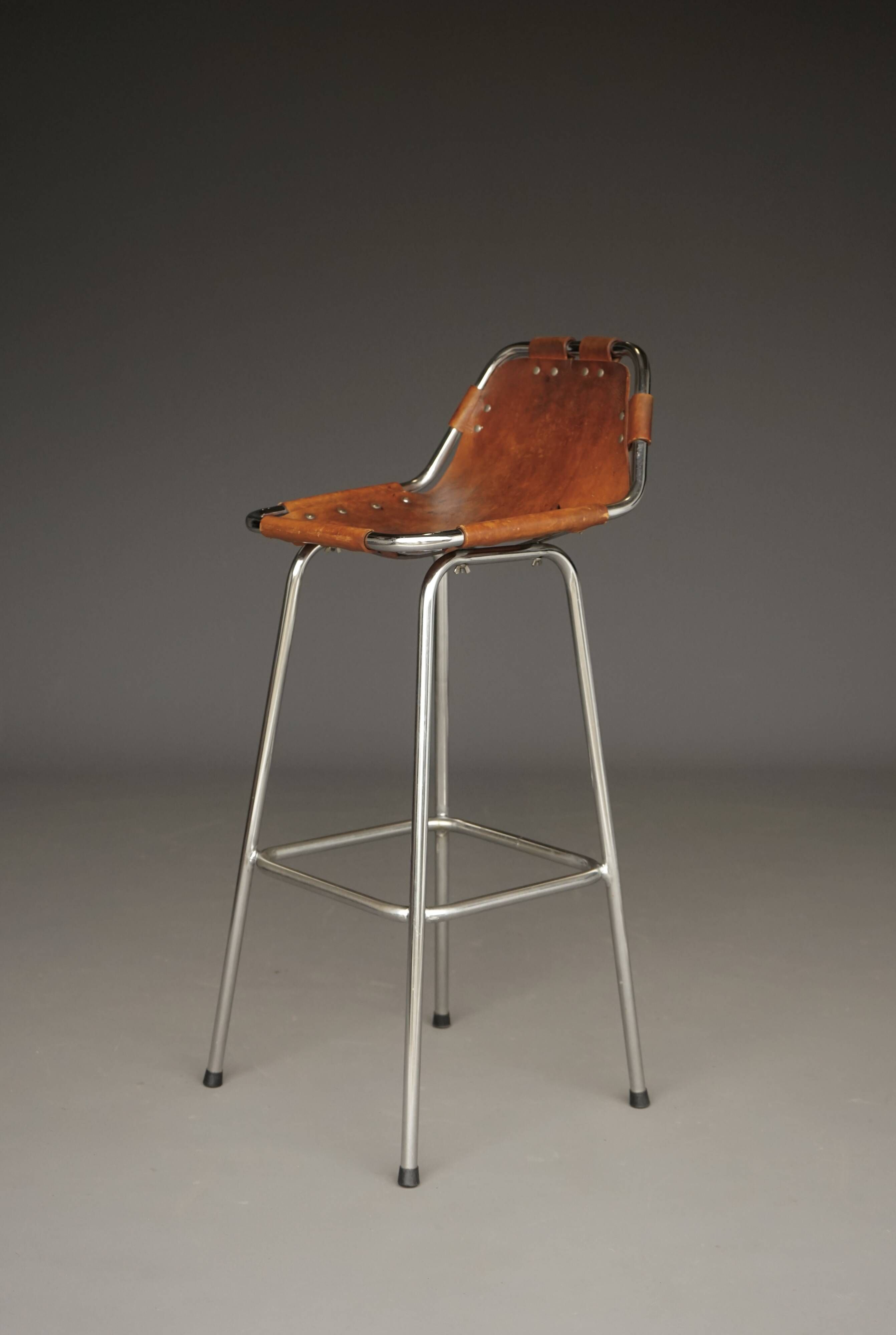 Tabourets de bar attribués à Dal Vera pour Charlotte Perriand / Les Arcs, années 1960