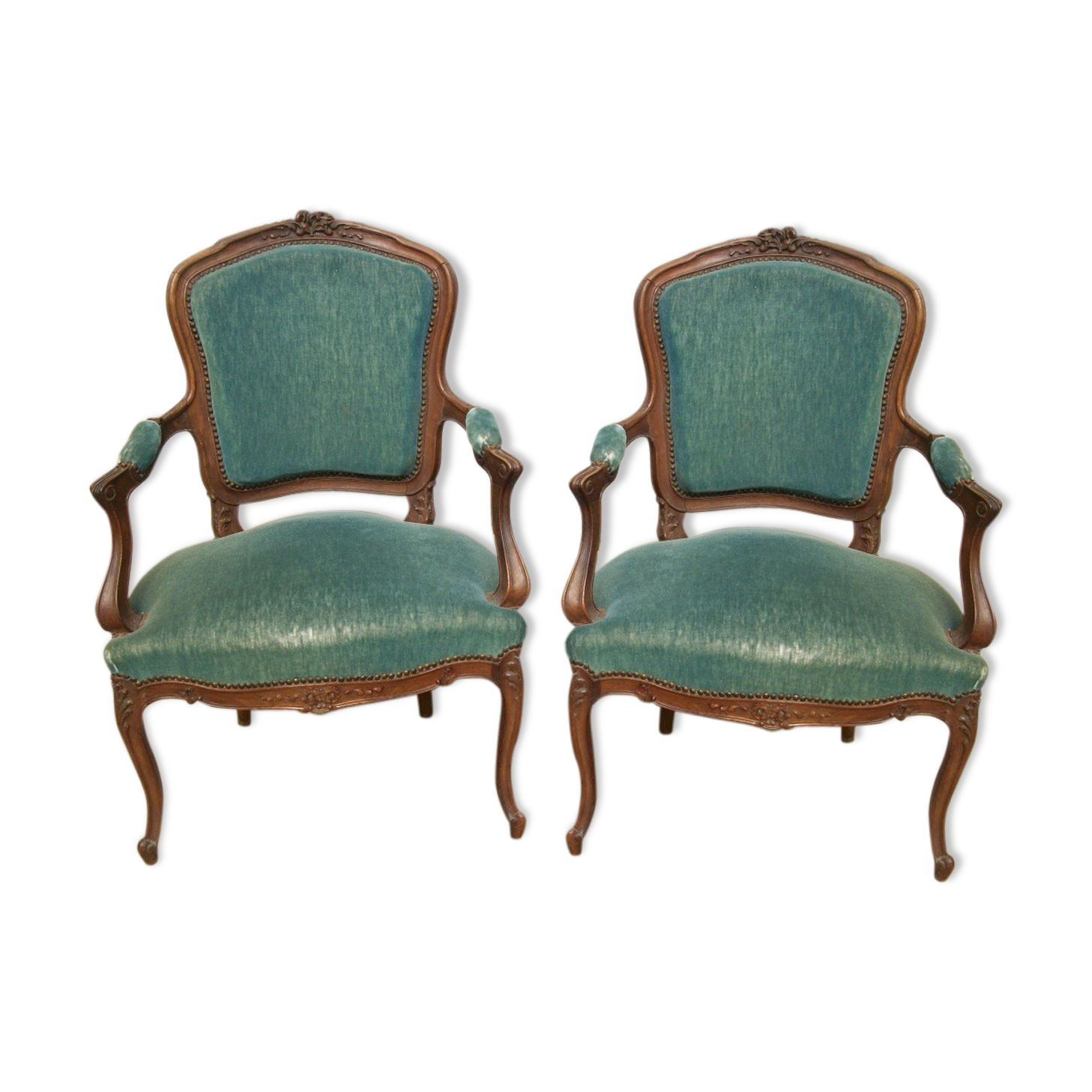 Pair of convertible armchairs