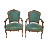 Paire de fauteuils cabriolet