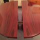 Round rosewood table with central leg, Scandinavian design møllers møbelfabrik