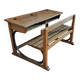 Double school desk in wood and metal 1920 – very good condition