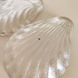 Vintage Portieux crystal scallop bowls from the 70s