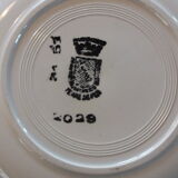6 Hollow plates of the 40s decoration Flowers - Saint Amand Terre de Fer