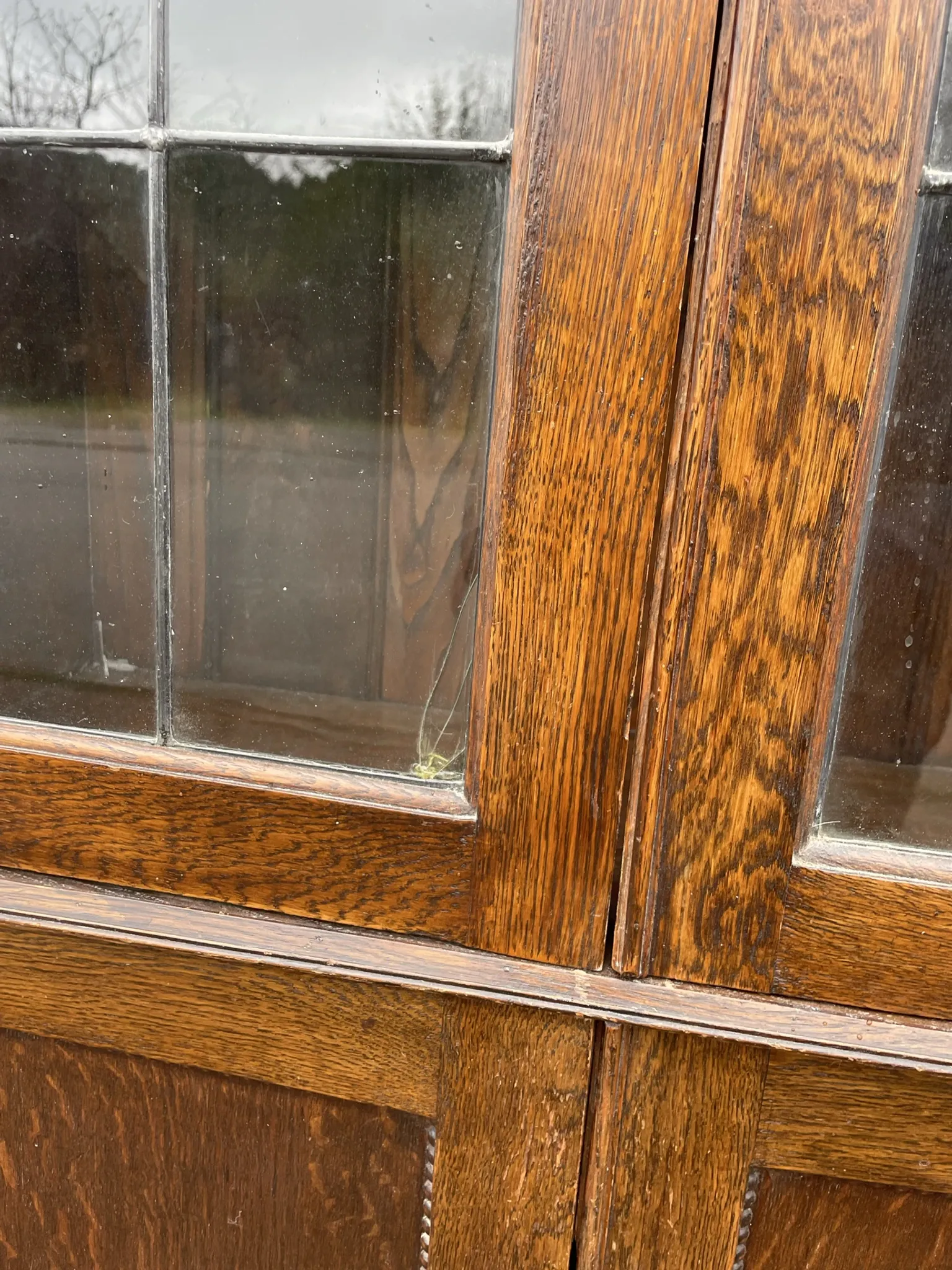 Old library with glass doors