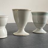 4 coquetiers céramique ancienne