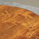 Sculptural table in solid oak, 1960s