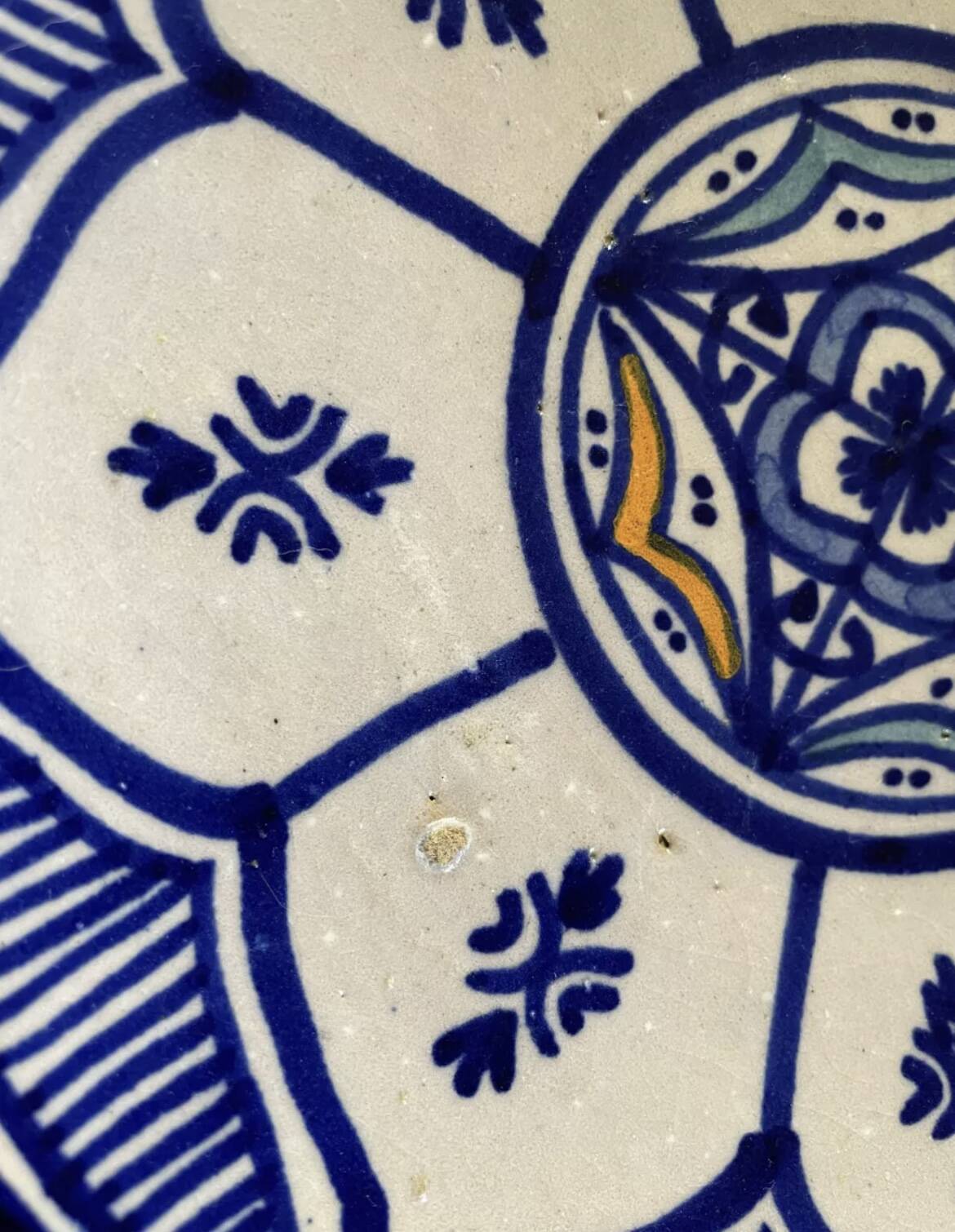 Cobalt blue Moroccan plate
