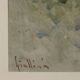 Old painting signed Angelos Giallinas, watercolour on paper from the 1800s.