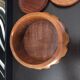 Wooden coasters with vintage holders