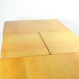 Table à manger extensible vintage en bois de frêne, Mier Tchécoslovaquie 1960