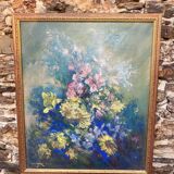 Oil on canvas flowers G de Marco 50X60